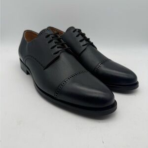 BRAND NEW Marc Joseph New York Kensington Navy Blue Leather CapToe Oxfords Sz 10